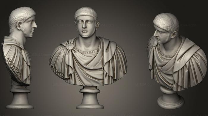 Бюсты и головы античные и исторические (Мужской портрет, BUSTA_0671) 3D модель для ЧПУ станка